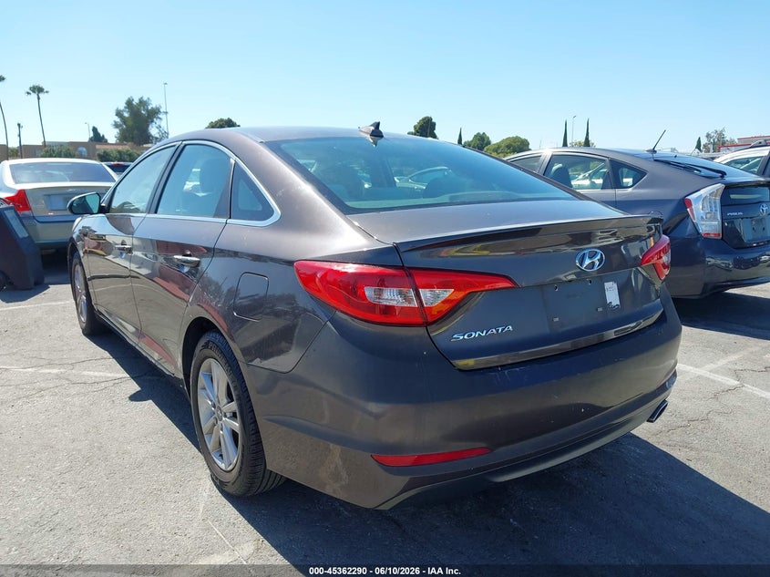2016 Hyundai Sonata VIN 5NPE24AF3GH375971 IAAI salvage auction — Normal Wear, Clear - Dealer Only (California), sold $2,075 on 2026-06-18 (photo 3)