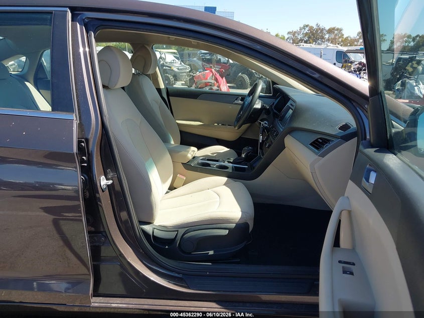 2016 Hyundai Sonata VIN 5NPE24AF3GH375971 IAAI salvage auction — Normal Wear, Clear - Dealer Only (California), sold $2,075 on 2026-06-18 (photo 5)