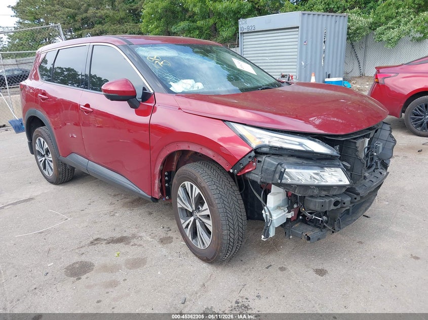 2021 Nissan Rogue VIN JN8AT3BB6MW204255 IAAI salvage auction — FRONT END, Salvage Title, sold $2,950 on 2026-07-14 (photo 1)