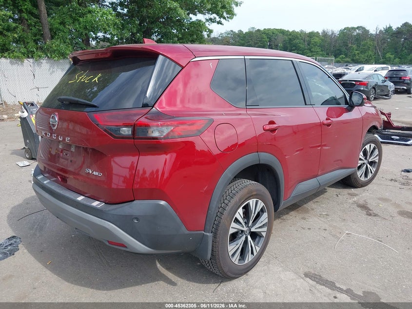 2021 Nissan Rogue VIN JN8AT3BB6MW204255 IAAI salvage auction — FRONT END, Salvage Title, sold $2,950 on 2026-07-14 (photo 4)