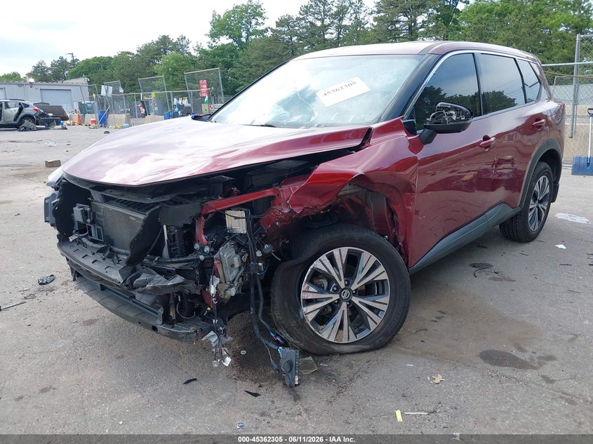 2021 Nissan Rogue VIN JN8AT3BB6MW204255 IAAI salvage auction — FRONT END, Salvage Title, sold $2,950 on 2026-07-14 (photo 6)