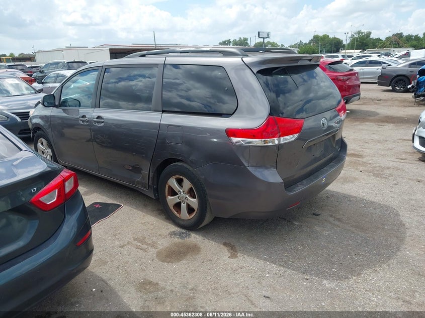 2011 Toyota Sienna VIN 5TDKK3DC1BS092907 IAAI salvage auction — FRONT END, Original (Texas), sold $1,050 on 2026-07-22 (photo 3)
