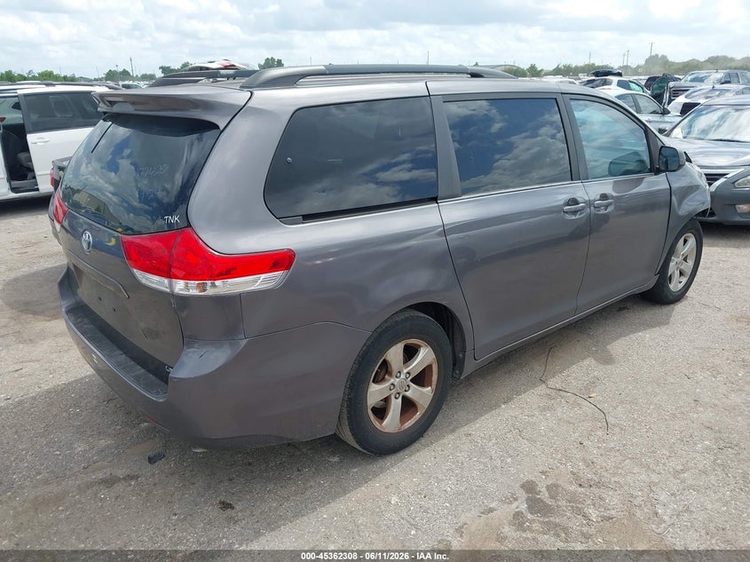 2011 Toyota Sienna VIN 5TDKK3DC1BS092907 IAAI salvage auction — FRONT END, Original (Texas), sold $1,050 on 2026-07-22 (photo 4)