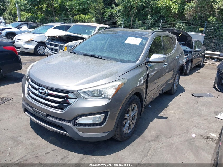 2016 Hyundai Santa fe VIN 5XYZUDLB8GG335625 IAAI salvage auction — REAR END, Salvage (North Carolina), sold $1,425 on 2026-07-16 (photo 2)
