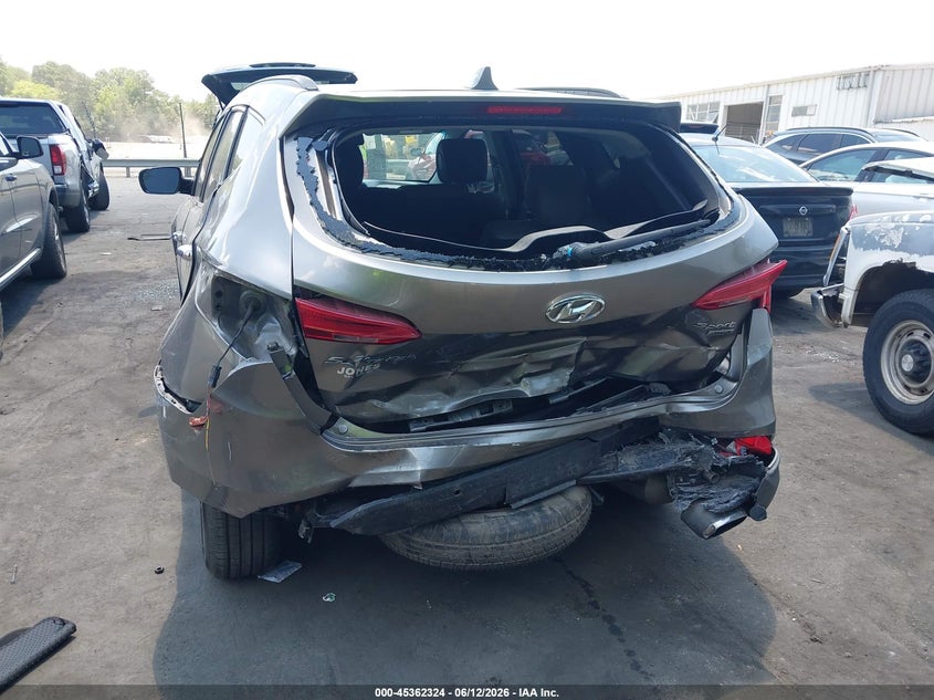 2016 Hyundai Santa fe VIN 5XYZUDLB8GG335625 IAAI salvage auction — REAR END, Salvage (North Carolina), sold $1,425 on 2026-07-16 (photo 6)