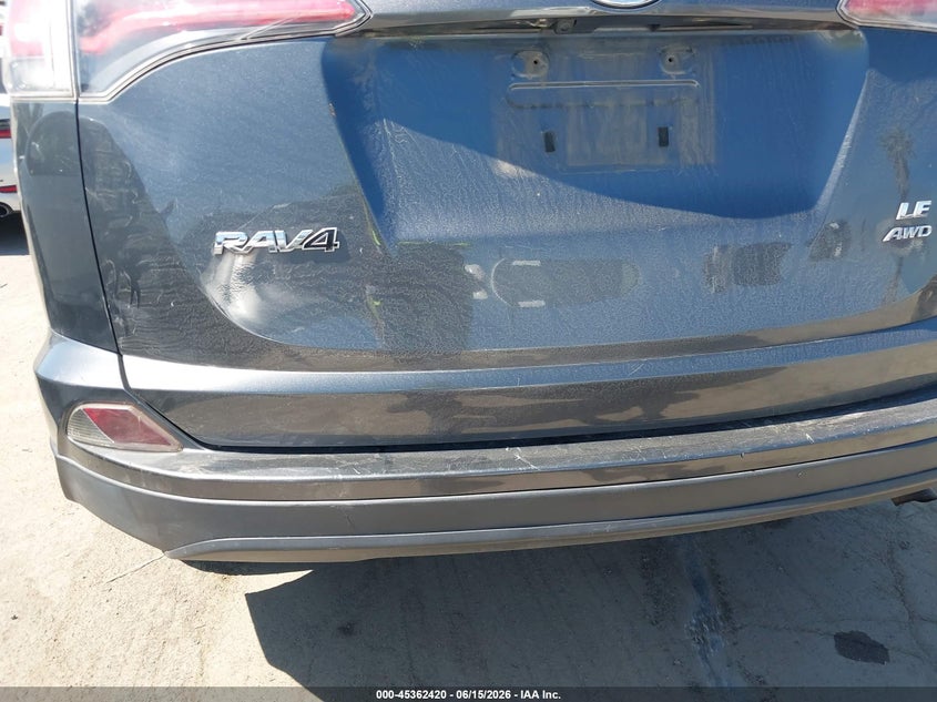 2016 Toyota Rav 4 VIN JTMBFREV6GD190941 IAAI salvage auction — LEFT REAR, Salvage Title, sold $4,050 on 2026-07-29 (photo 6)