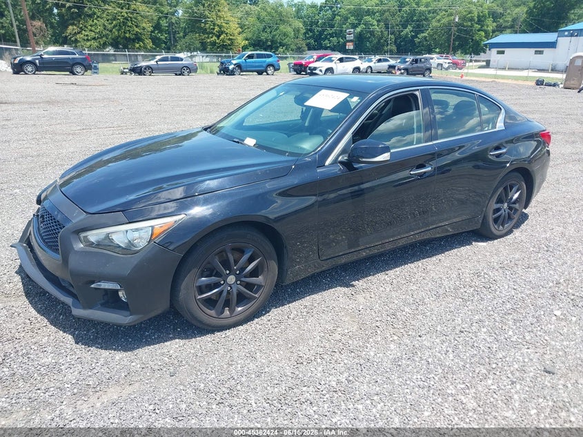 2014 Infiniti Q50 VIN JN1BV7AP4EM683869 IAAI salvage auction — RIGHT FRONT, Salvage (South Carolina), sold $600 on 2026-07-07 (photo 2)