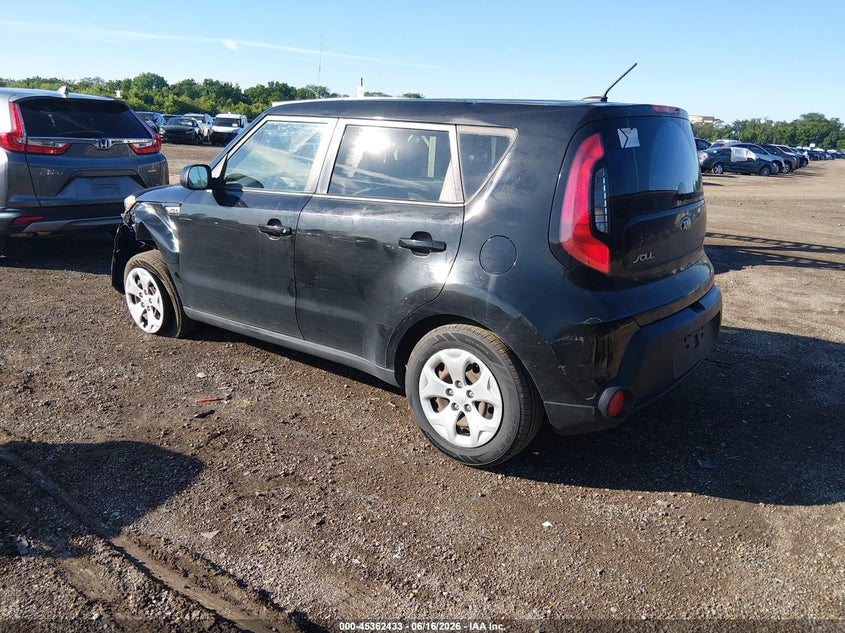 2015 Kia Soul VIN KNDJN2A29F7118193 IAAI salvage auction — LEFT FRONT, Salvage (Ohio), sold $675 on 2026-07-15 (photo 3)