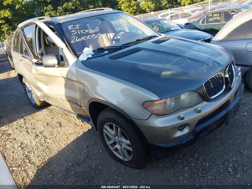 2006 BMW X5 VIN 5UXFA13586LY41302 IAAI salvage auction — SIDE, Bill Of Sale (New York), sold $450 on 2026-07-07 (photo 1)