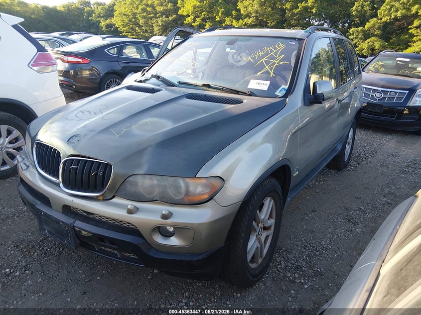 2006 BMW X5 VIN 5UXFA13586LY41302 IAAI salvage auction — SIDE, Bill Of Sale (New York), sold $450 on 2026-07-07 (photo 2)