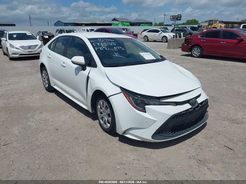 2021 Toyota Corolla VIN JTDEPMAE2MJ121292 IAAI salvage auction — FRONT END, Salvage (Texas), sold $4,750 on 2026-07-31 (photo 1)