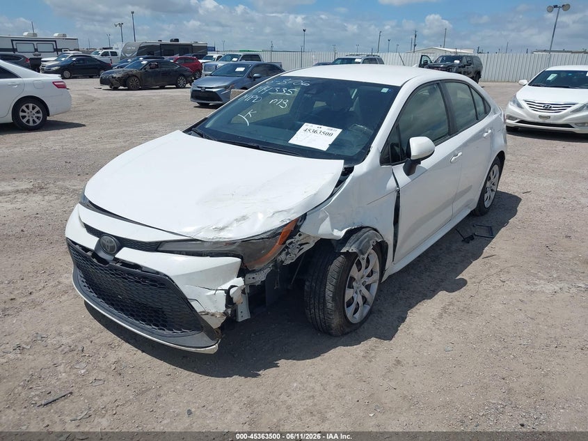 2021 Toyota Corolla VIN JTDEPMAE2MJ121292 IAAI salvage auction — FRONT END, Salvage (Texas), sold $4,750 on 2026-07-31 (photo 2)