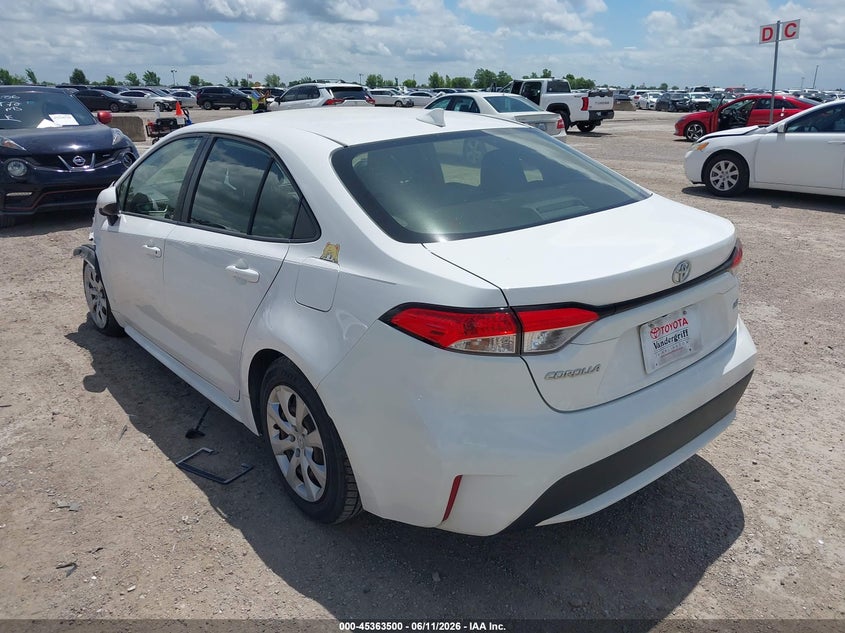 2021 Toyota Corolla VIN JTDEPMAE2MJ121292 IAAI salvage auction — FRONT END, Salvage (Texas), sold $4,750 on 2026-07-31 (photo 3)