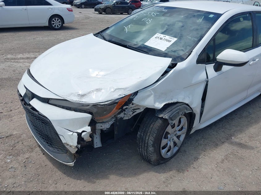 2021 Toyota Corolla VIN JTDEPMAE2MJ121292 IAAI salvage auction — FRONT END, Salvage (Texas), sold $4,750 on 2026-07-31 (photo 6)