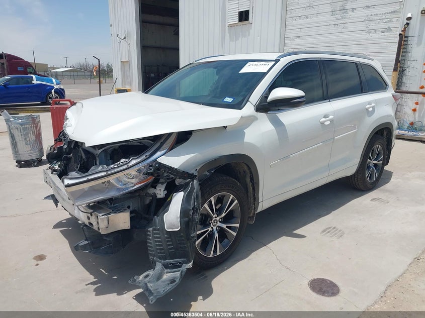 2016 Toyota Highlander VIN 5TDKKRFH6GS167782 IAAI salvage auction — FRONT END, Salvage Title, sold $6,850 on 2026-07-16 (photo 2)