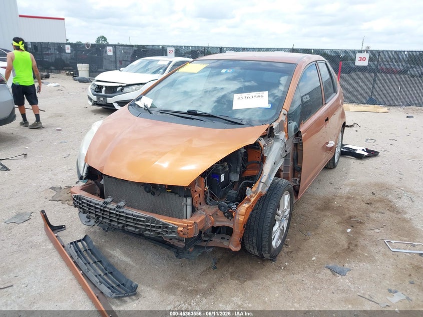 2009 Honda Fit VIN JHMGE88699S016267 IAAI salvage auction — FRONT END, Original (Texas), sold $925 on 2026-07-28 (photo 2)