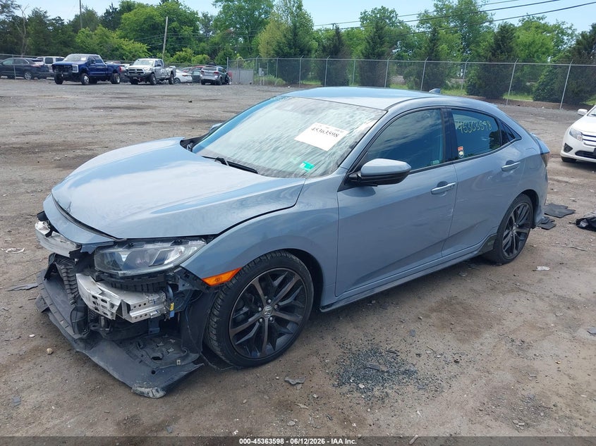 2021 Honda Civic VIN SHHFK7H40MU223973 IAAI salvage auction — FRONT END, Salvage (Virginia), sold $7,100 on 2026-07-28 (photo 2)