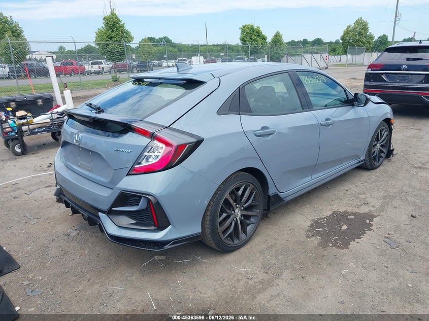 2021 Honda Civic VIN SHHFK7H40MU223973 IAAI salvage auction — FRONT END, Salvage (Virginia), sold $7,100 on 2026-07-28 (photo 4)