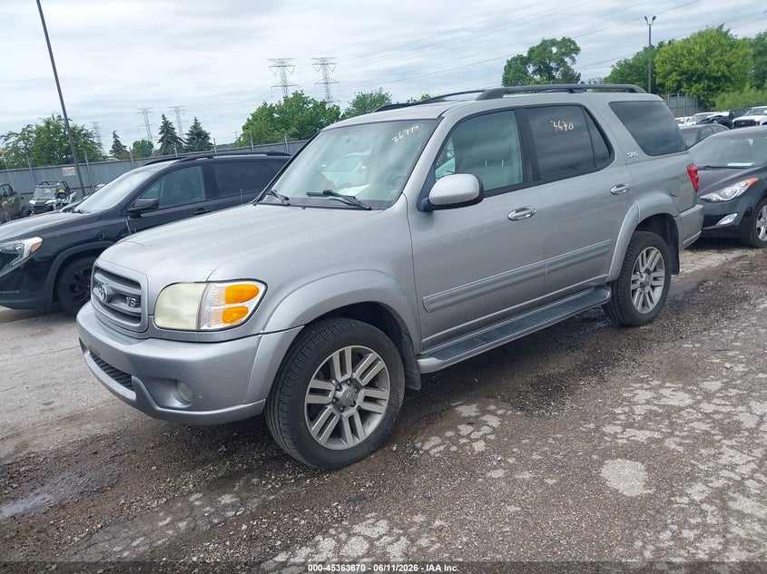 2004 Toyota Sequoia VIN 5TDBT44A94S207581 IAAI salvage auction — NORMAL WEAR, Clear (Illinois), sold $1,000 on 2026-07-13 (photo 2)