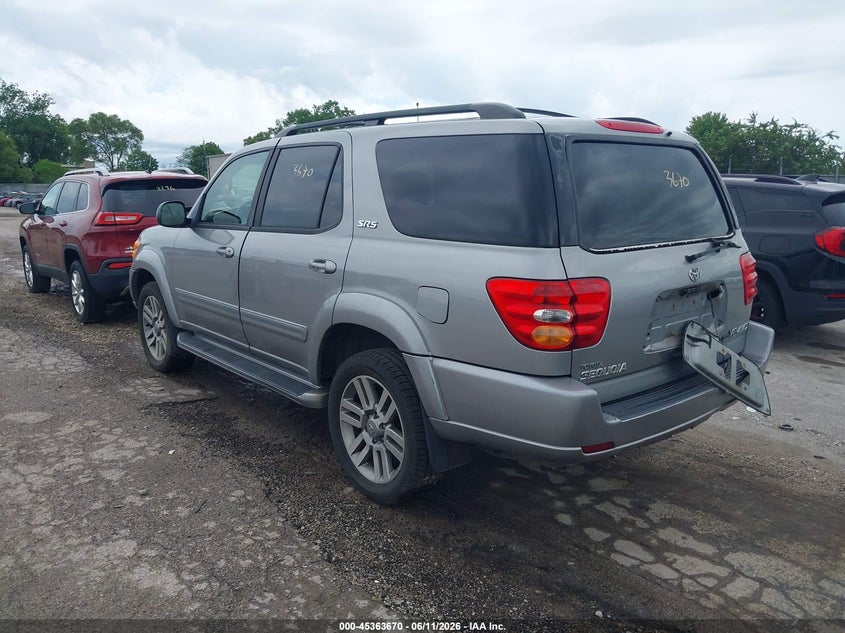 2004 Toyota Sequoia VIN 5TDBT44A94S207581 IAAI salvage auction — NORMAL WEAR, Clear (Illinois), sold $1,000 on 2026-07-13 (photo 3)