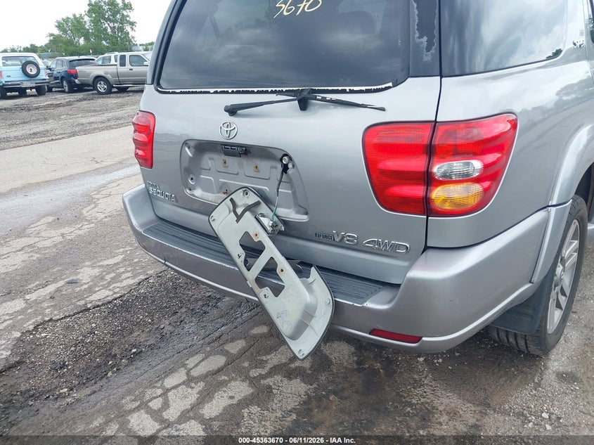 2004 Toyota Sequoia VIN 5TDBT44A94S207581 IAAI salvage auction — NORMAL WEAR, Clear (Illinois), sold $1,000 on 2026-07-13 (photo 6)