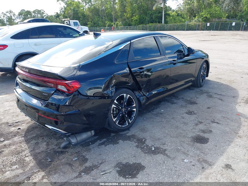 2022 Kia K5 VIN 5XXG64J29NG156340 IAAI salvage auction — RIGHT REAR, Rebuildable (Florida), sold $6,200 on 2026-07-27 (photo 4)