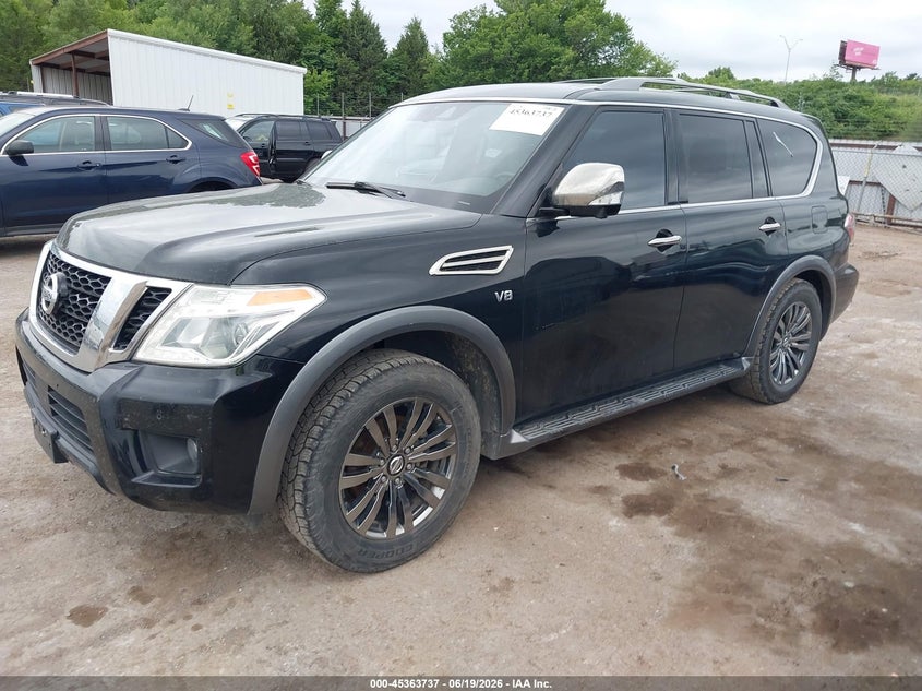 2018 Nissan Armada VIN JN8AY2NC4J9556390 IAAI salvage auction — SIDE, Salvage Title, sold $7,900 on 2026-08-02 (photo 2)