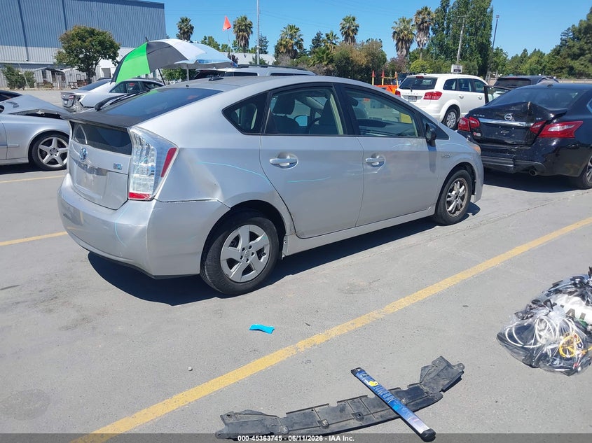 2010 Toyota Prius VIN JTDKN3DU4A0123763 IAAI salvage auction — RIGHT REAR, Salvage (California), sold $3,400 on 2026-07-06 (photo 4)