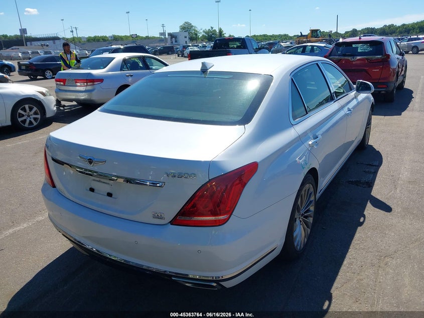 2018 Genesis G90 VIN KMHG54JH3JU045161 IAAI salvage auction — FRONT END, Salvage Title, sold $9,350 on 2026-08-17 (photo 4)