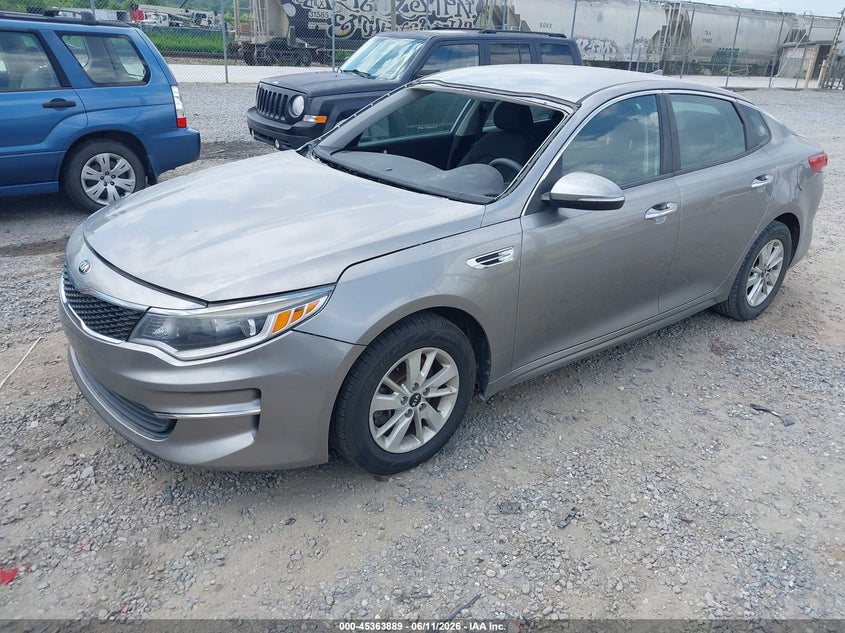 2018 Kia Optima VIN 5XXGT4L37JG186008 IAAI salvage auction — STORM DAMAGE, Salvage (North Carolina), sold $2,025 on 2026-07-24 (photo 2)