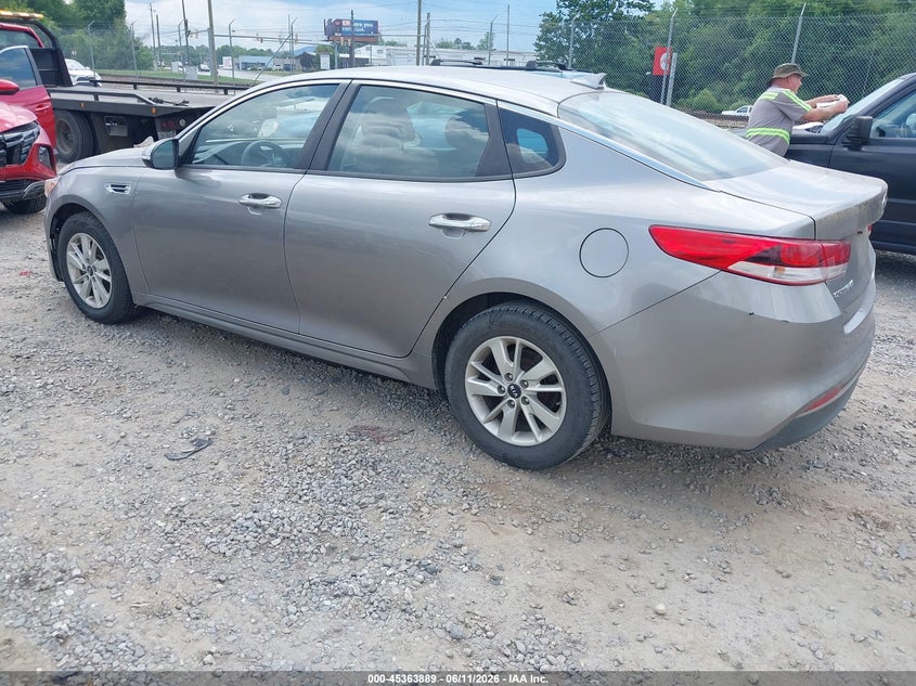 2018 Kia Optima VIN 5XXGT4L37JG186008 IAAI salvage auction — STORM DAMAGE, Salvage (North Carolina), sold $2,025 on 2026-07-24 (photo 3)