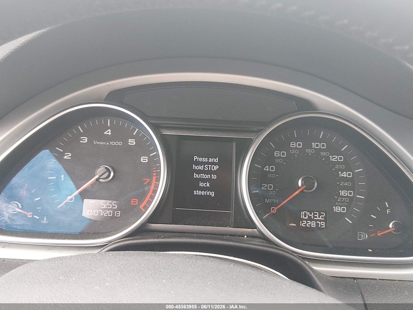 2014 Audi Q7 VIN WA1LGAFE7ED011475 IAAI salvage auction — FRONT END, Salvage Title, sold $675 on 2026-07-20 (photo 7)