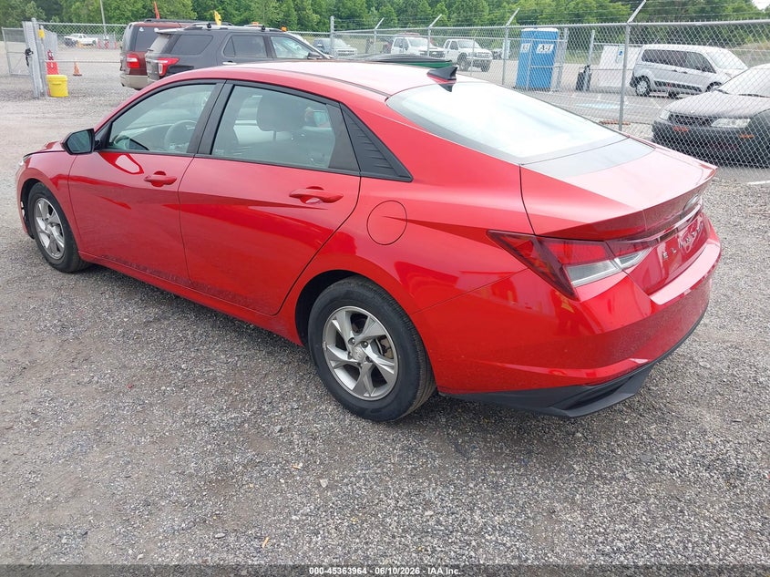 2021 Hyundai Elantra VIN 5NPLL4AG4MH049279 IAAI salvage auction — NORMAL WEAR, Sf97 (Maryland), sold $525 on 2026-07-21 (photo 3)