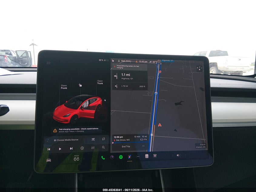 2020 Tesla Model 3 VIN 5YJ3E1EA0LF804861 IAAI salvage auction — HAIL, Clear (Missouri), sold $7,650 on 2026-07-30 (photo 7)