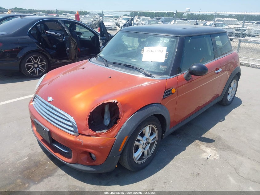 2013 Mini Hard top VIN WMWSU3C50DT691005 IAAI salvage auction — FRONT END, Salvage (North Carolina), sold $700 on 2026-08-19 (photo 2)