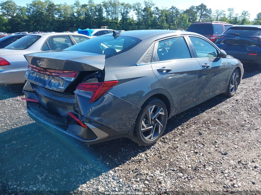 2025 Hyundai Elantra VIN KMHLP4DG8SU073745 IAAI salvage auction — REAR END, Mv-907A (New York), sold $5,500 on 2026-07-28 (photo 4)