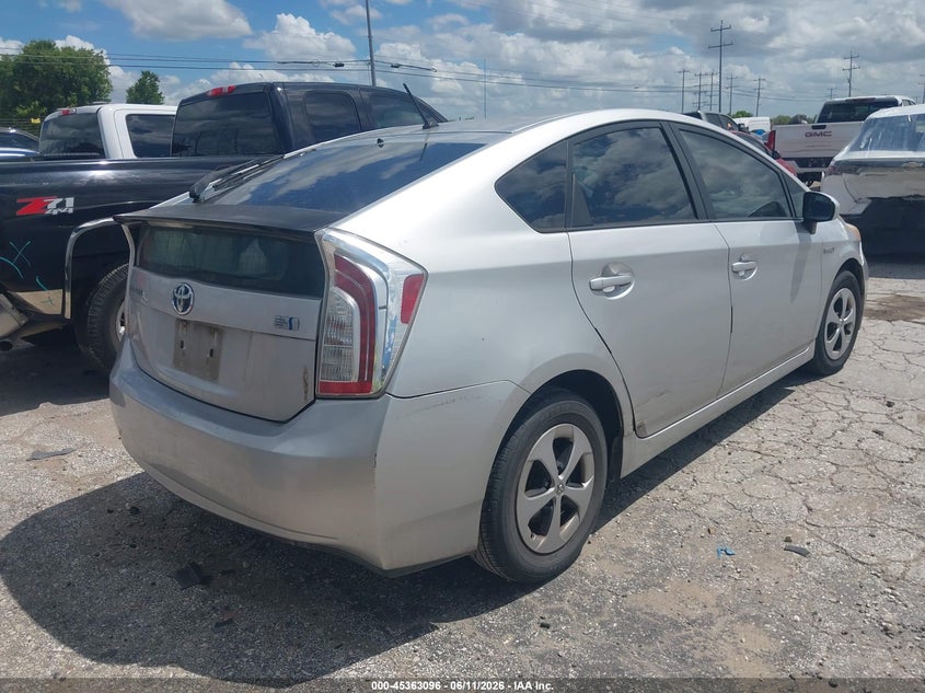 2012 Toyota Prius VIN JTDKN3DU4C1525358 IAAI salvage auction — NORMAL WEAR, Original (Texas), sold $1,550 on 2026-07-20 (photo 4)