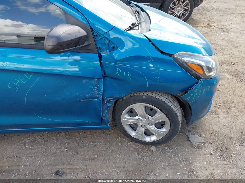 2020 Chevrolet Spark VIN KL8CB6SA6LC403105 IAAI salvage auction — RIGHT FRONT, Salvage (Texas), sold $1,925 on 2026-07-21 (photo 6)