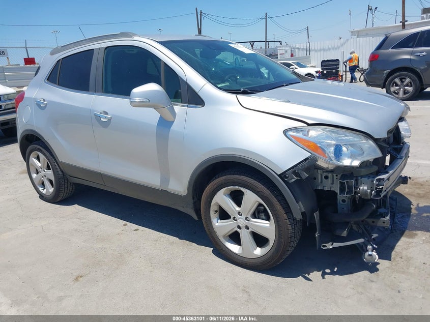 2016 Buick Encore VIN KL4CJDSB3GB601248 IAAI salvage auction — FRONT & REAR, Salvage (California), sold $600 on 2026-07-08 (photo 1)
