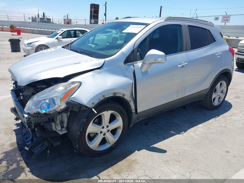 2016 Buick Encore VIN KL4CJDSB3GB601248 IAAI salvage auction — FRONT & REAR, Salvage (California), sold $600 on 2026-07-08 (photo 2)