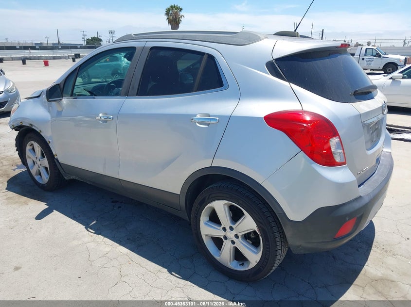 2016 Buick Encore VIN KL4CJDSB3GB601248 IAAI salvage auction — FRONT & REAR, Salvage (California), sold $600 on 2026-07-08 (photo 3)