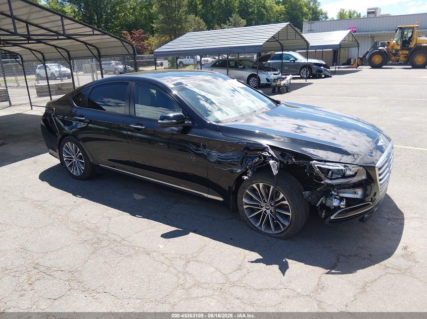 2016 Hyundai Genesis VIN KMHGN4JE8GU128387 IAAI salvage auction — FRONT & REAR, Salvage (Connecticut), sold $2,050 on 2026-07-23 (photo 1)