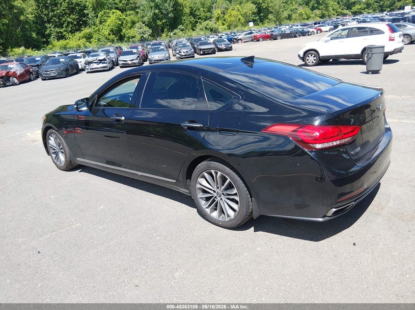 2016 Hyundai Genesis VIN KMHGN4JE8GU128387 IAAI salvage auction — FRONT & REAR, Salvage (Connecticut), sold $2,050 on 2026-07-23 (photo 3)