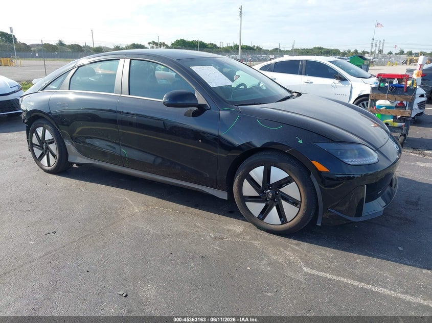 2025 Hyundai Ioniq 6 VIN KMHM24AA2SA093106 IAAI salvage auction — REAR END, Salvage Title, sold $7,300 on 2026-08-02 (photo 1)