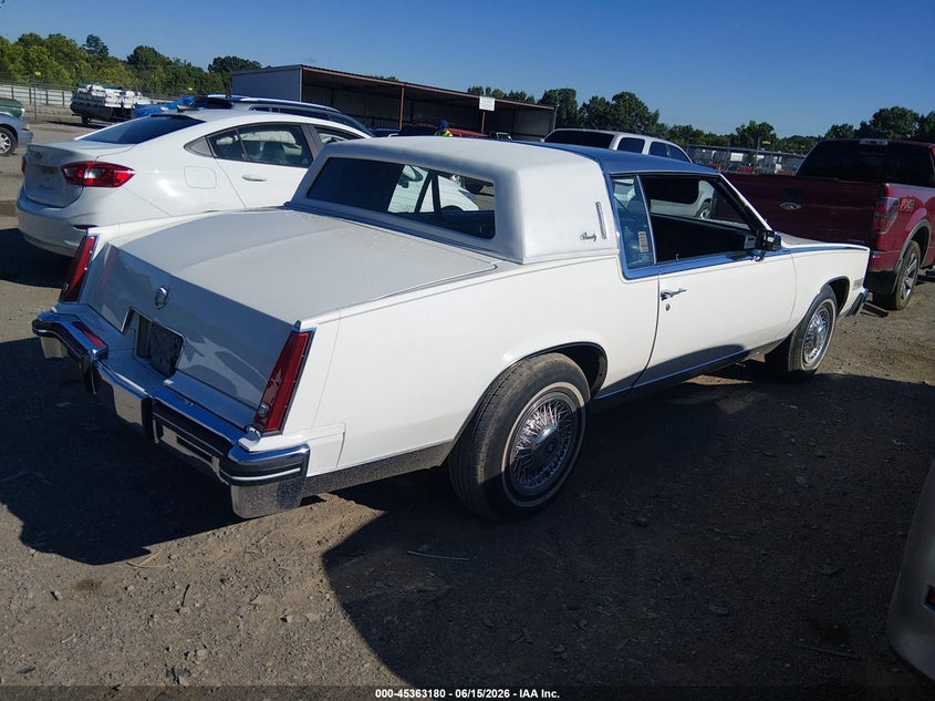 1985 Cadillac Eldorado VIN 1G6EL5780FE613479 IAAI salvage auction — NORMAL WEAR, Clear (Tennessee), sold $3,850 on 2026-07-08 (photo 4)