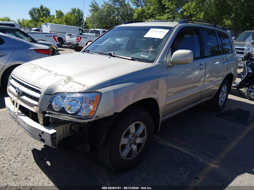 2002 Toyota Highlander VIN JTEHF21A120068374 IAAI salvage auction — FRONT END, Clear (Colorado), sold $500 on 2026-07-14 (photo 2)