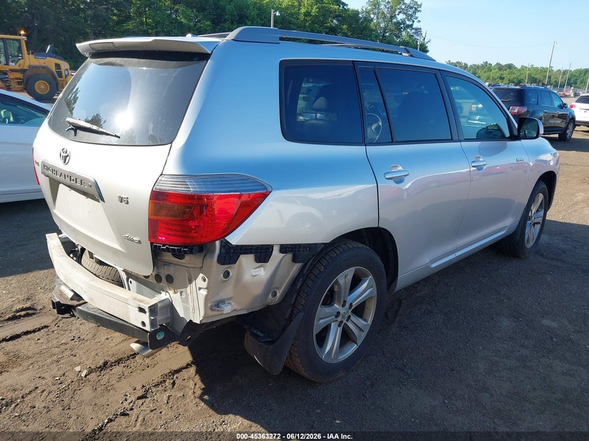 2009 Toyota Highlander VIN JTEES43A992133056 IAAI salvage auction — REAR END, Salvage - Greater Than 75% (Maryland), sold $2,950 on 2026-07-29 (photo 4)