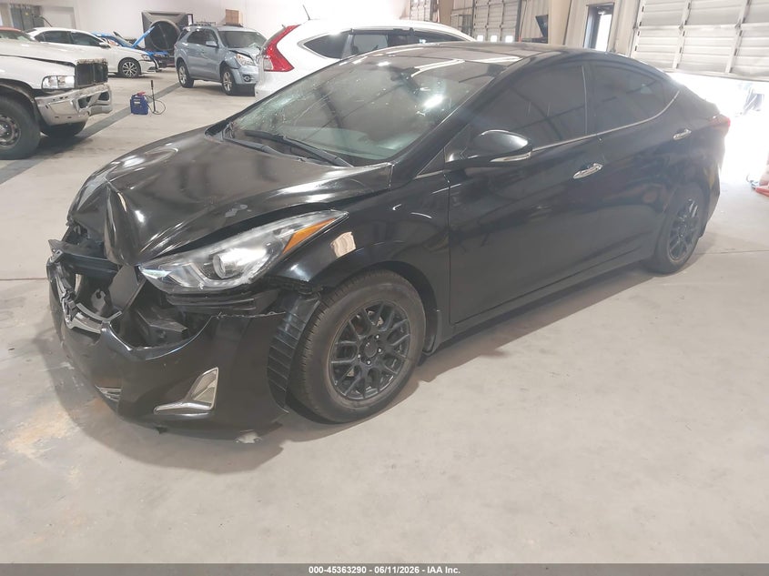 2014 Hyundai Elantra VIN KMHDH4AEXEU202013 IAAI salvage auction — FRONT END, Salvage (North Carolina), sold $550 on 2026-07-09 (photo 2)