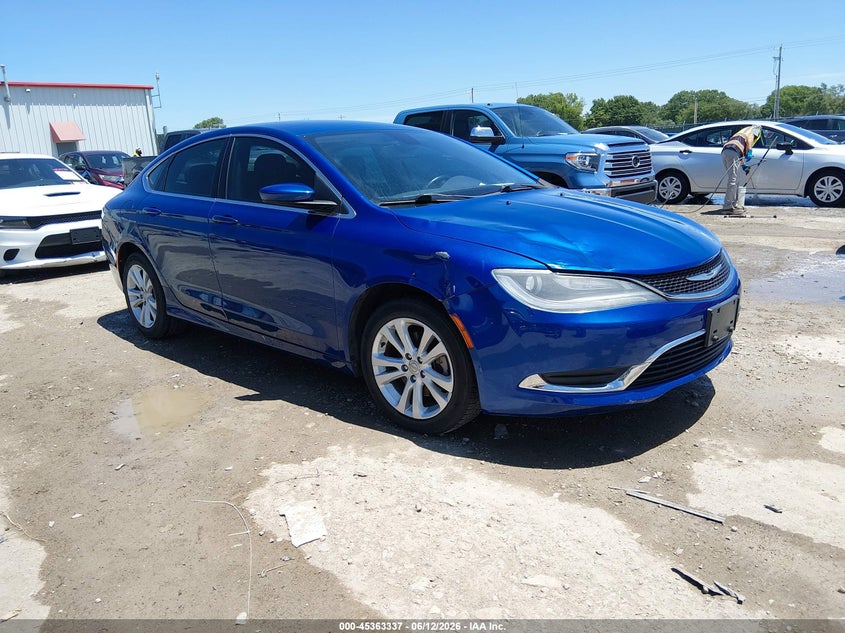2015 Chrysler 200 VIN 1C3CCCABXFN714689 IAAI salvage auction — STORM DAMAGE, Salvage Title, sold $1,150 on 2026-07-24 (photo 1)