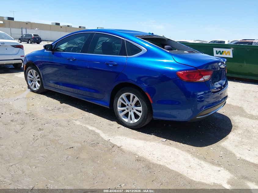 2015 Chrysler 200 VIN 1C3CCCABXFN714689 IAAI salvage auction — STORM DAMAGE, Salvage Title, sold $1,150 on 2026-07-24 (photo 3)